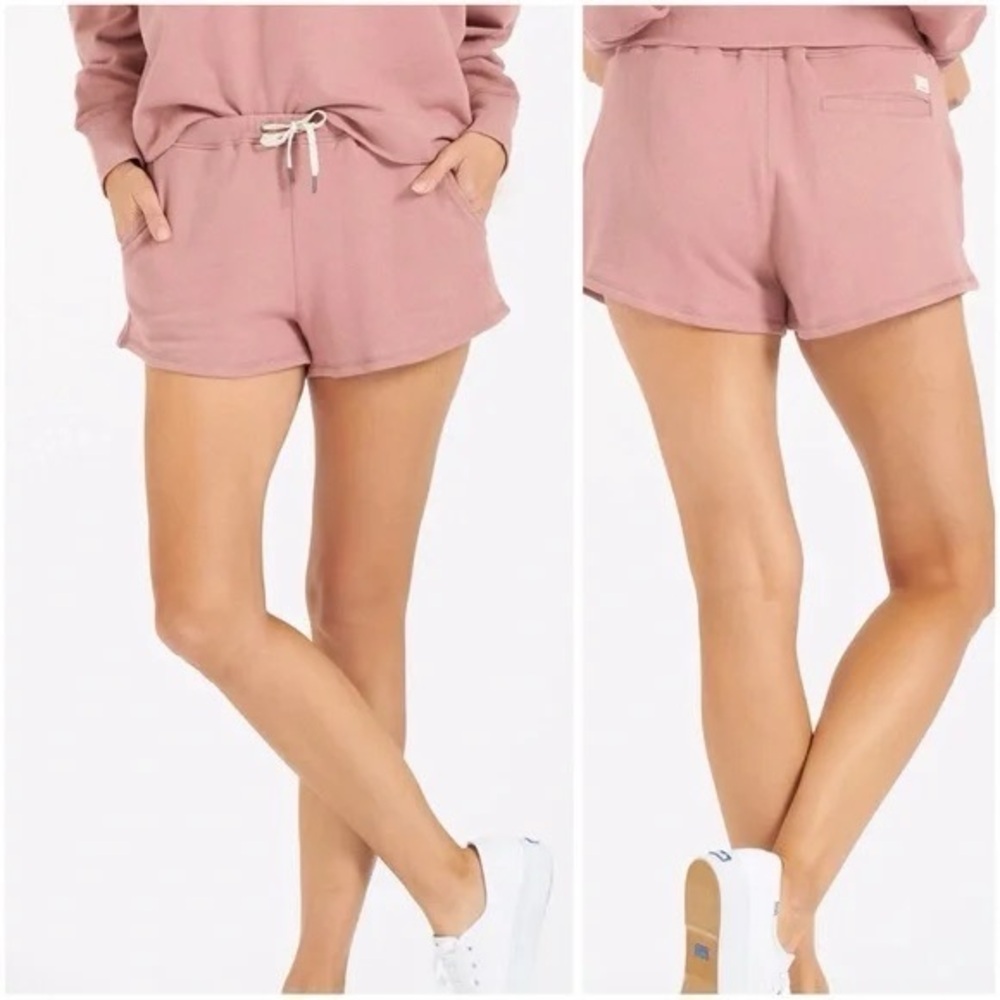 Vuori Women's Sunnyside Organic Cotton Elastic Waist Shorts Burnt Clay Size S